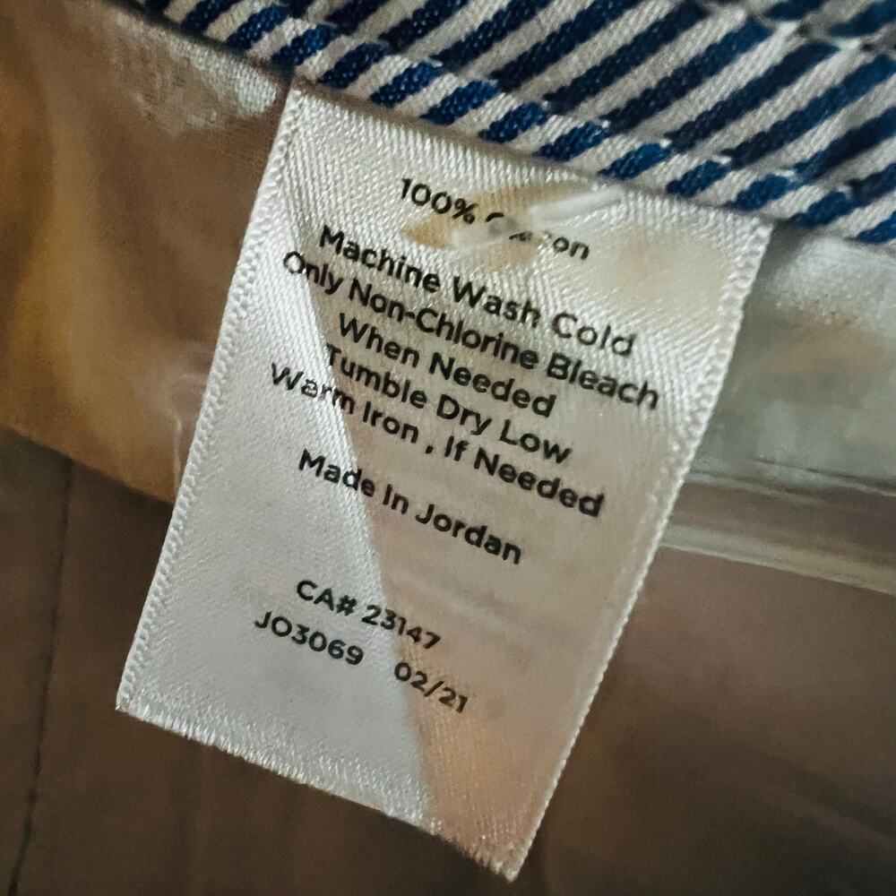 Talbots Newport Chambray Relaxed Chinos Pants Size 14 NWT Blue - Picture 7 of 12